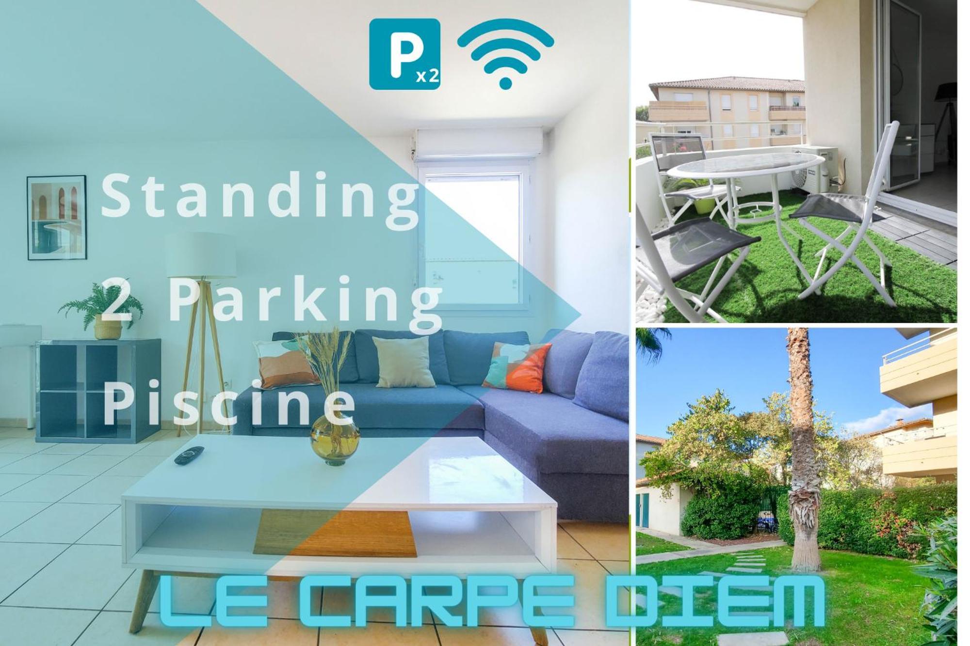 *Le Carpe Diem, Appartement 2 Chambres, Piscine, 2 Parking, Clim* Montpellier Dış mekan fotoğraf